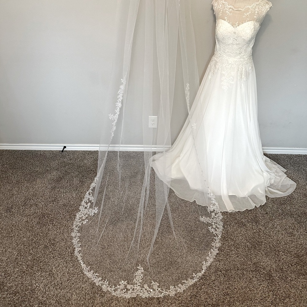 Lace and Beaded Cathedral Veil